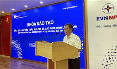 68 học viên thuộc EVNNPT tham dự khoá đào tạo về Luật đấu thầu sửa đổi và nghị định liên quan