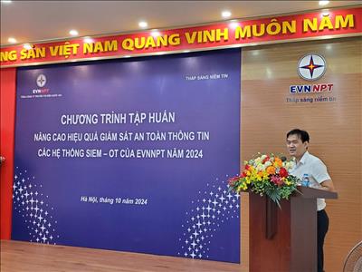 Tập huấn nâng cao năng lực quản lý hệ thống SIEM-OT cho lưới điện quốc gia
