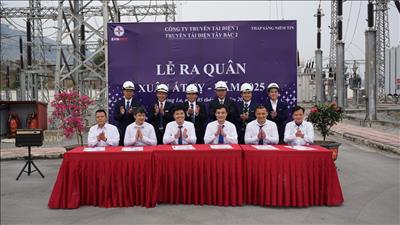 Truyền tải điện Tây Bắc 2: Khí thế ra quân đầu xuân Ất Tỵ 2025 - Vững bước tiến tới thành công