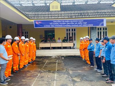 Truyền tải điện Quảng Nam diễn tập công tác phòng chống khủng bố
