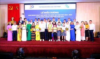 Con CBCNV PTC1 đoạt nhiều giải cao quốc gia, quốc tế năm học 2023 - 2024 và cuộc Thi viết “Là con người thợ điện”