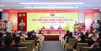 Đại hội đại biểu Đảng bộ Công ty Truyền tải điện 1 lần thứ XII nhiệm kỳ 2025-2030 thành công tốt đẹp