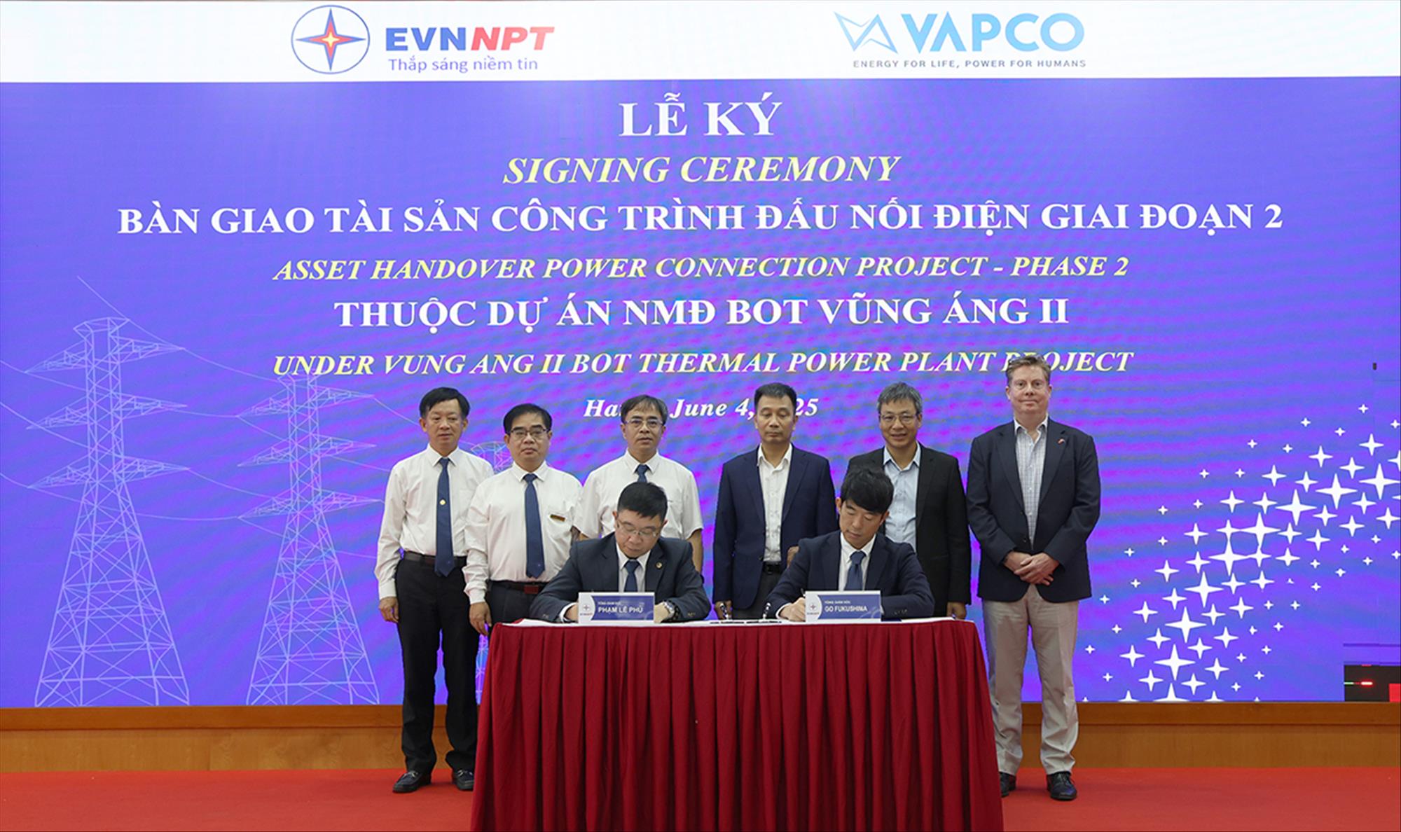 EVNNPT tiếp nhận tài sản - Công trình đấu nối điện thuộc Dự án Nhà máy nhiệt điện BOT Vũng Áng II