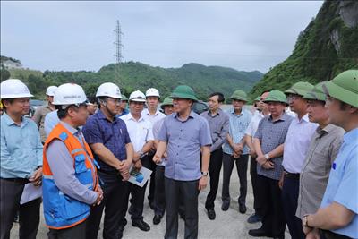 3 lãnh đạo tỉnh Thanh Hóa đồng loạt kiểm tra tiến độ thi công Dự án đường dây 500kV mạch 3 