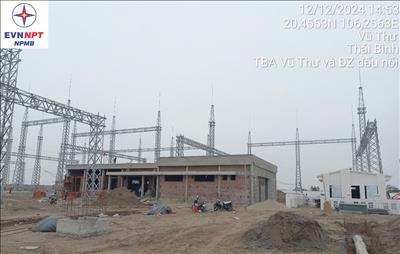 Trạm biến áp 220kV Vũ Thư và đấu nối sẽ được gắn biển công trình chào mừng Đại hội Đảng bộ EVNNPT lần thứ IV