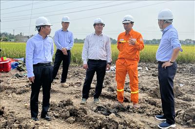 Lãnh đạo EVN, EVNNPT tiếp tục đôn đốc tiến độ thi công Dự án đường dây 500kV mạch 3