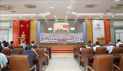 Đảng ủy EVNNPT tham dự Hội nghị toàn quốc quán triệt, triển khai thực hiện Nghị quyết Hội nghị lần thứ mười Ban Chấp hành Trung ương Đảng khóa XIII