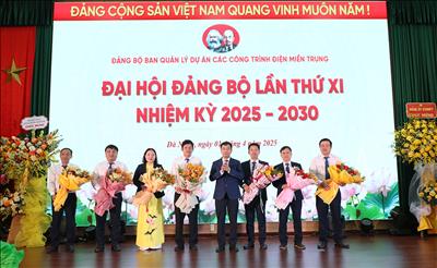 Đại hội Đảng bộ Ban QLDA các công trình điện miền Trung bầu 7 đồng chí vào Ban Chấp hành nhiệm kỳ 2025-2030