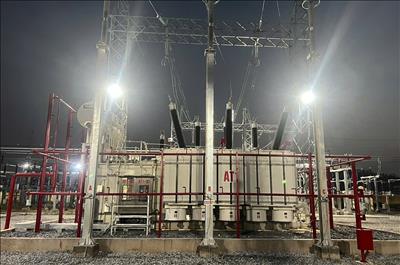 Đóng điện máy biến áp thứ 2 Trạm biến áp 220kV Thủy Nguyên: Tăng cường đảm bảo điện cho thành phố Hải Phòng
