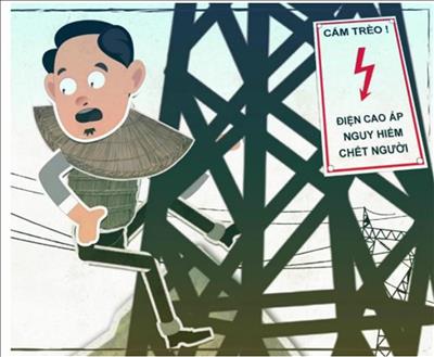 Cấm trèo lên cột điện khi không có nhiệm vụ, vi phạm phạt 5-10 triệu đồng