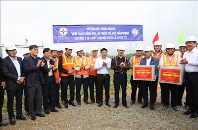 Phó Thủ tướng Chính phủ Trần Hồng Hà kiểm tra tiến độ Dự án đường dây 500kV mạch 3 cung đoạn Quảng Trạch – Quỳnh Lưu