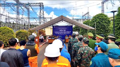 Diễn tập phương án phòng - chống khủng bố đảm bảo quản lý vận hành lưới điện truyền tải khu vực Tây Nguyên