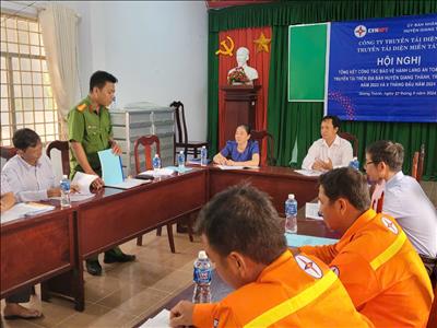 Truyền tải điện miền Tây 3 tổng kết công tác phối hợp bảo vệ lưới điện truyền tải trên địa bàn huyện Giang Thành, tỉnh Kiên Giang