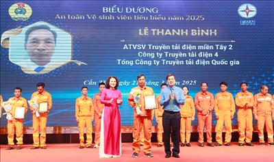 Lê Thanh Bình – tấm gương tiêu biểu trong công tác an toàn, vệ sinh viên tại Truyền tải điện miền Tây 2