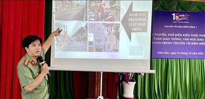 Truyền tải điện Miền Đông 1 phổ biến kiến thức pháp luật về An toàn giao thông cho người lao động