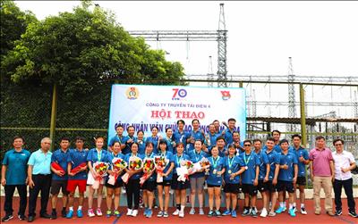 Hội thao CNVCLĐ Công ty Truyền tải điện 4 năm 2024 chào mừng kỷ niệm 70 năm ngày Truyền thống ngành Điện Việt Nam 