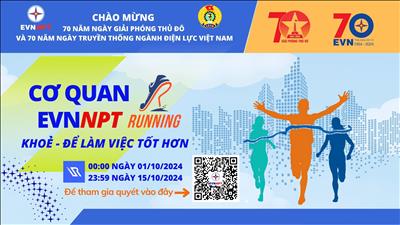 Cơ quan EVNNPT tổ chức giải chạy online năm 2024 “khỏe – để làm việc tốt hơn”